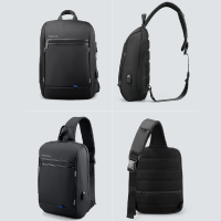 13.3 inch Laptop Bag Single Shoulder Sling Bag Men Chest Bag Waterproof Small Crossbody Bag