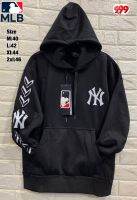 【Prary Premium】เสื้อฮู้ดมีหมวกMLB NY ผ้าคอตตอล 100% ไซส์M-2XL เสื้อแขนยาวสำหรับผู้ชายและหญิง เสื้อUnisex เสื้อกันหนาว