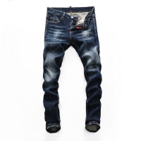 【CW】European dsq nd men Italy jeans pants design cool top jeans Men Slim jeans denim trousers blue hole Pants je. Menus