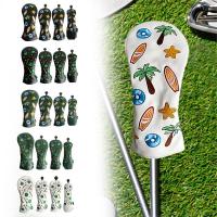 4pcs/set Golf Head Covers PU Leather Golf Club Head Covers Golf Putter Covers For Driver Fairway Wood &amp;Hybrid Golf Accessories