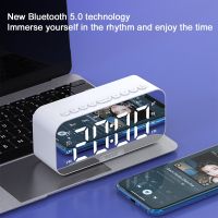 Bluetooth Speaker With Large LED Digital Time Display Alarm Clock Ai Smart Speaker FM Radio Phone Holder Mini Bluetooth Speaker