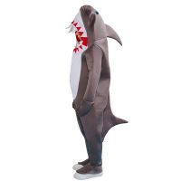 Eraspooky 2019 Child Animal Jumpsuit Grey Shark Costume Cosplay Halloween Costume for Kids Boys Carnival Party Outfit Fancy Dres