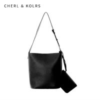 CHERL &amp; KOLRS สไตล์เกาหลีแบบใหม่ของกระเป๋ากระเป๋าถังกระเป๋าวินเทจสะพายไหล่,กระเป๋าผู้หญิงเทรนด์ Dongdaemun เกาหลี