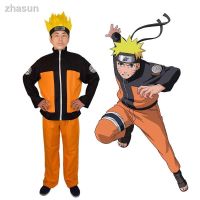 ¤Japanese Anime NARUTO Uzumaki Cosplay Costume Wig Set Ninja Halloween Party Performance