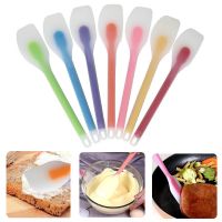 Six Colors Silicone Spatula Translucent For Cooking Dough Scrape Cream Heat Resistant Utensils Kitchen Baking Cake Brush Tools