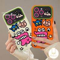 MissConnie เคสน้อยน่ารักกันกระแทก,เคสโทรศัพท์การ์ตูนจระเข้หน้าต่างขนาดใหญ่สามารถใช้ได้กับ IPhone 7 8 6 6S 15 Plus 11 15 12 14 13 Pro Max XR X XS Max SE 2020 Crayon Shin-Chan