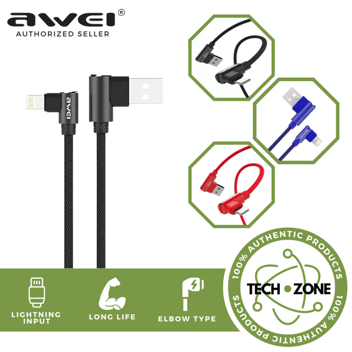 Techzone Awei Cl 34 15m 24a Usb Light Ning Charging Fast Data Transmission Cable Usb Charger 7328