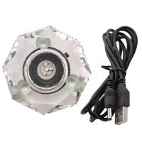 Crystal LED Light Base Multicolor Auto Flashing Pedestal Color Show Stand Lighted Display Plate with Flat Top Surface