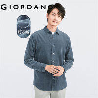 Giordanoผู้ชาย เสื้อเชิ้ตลำลองแขนยาวผ้าลูกฟูกคอตตอน Free Shipping 13042808