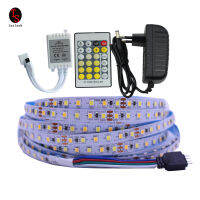 ชุดสูท LED Strip เทป2in1 24V 2835 120 Ledsm CCT อุณหภูมิสีปรับ Strip สีขาว Warm White Controller Power Supply