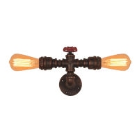 Vintage Industrial Loft Water Wall Light Retro Iron Wall Ceiling Lamp Multi Lights Lighting Living Room Bathroom Decor E27