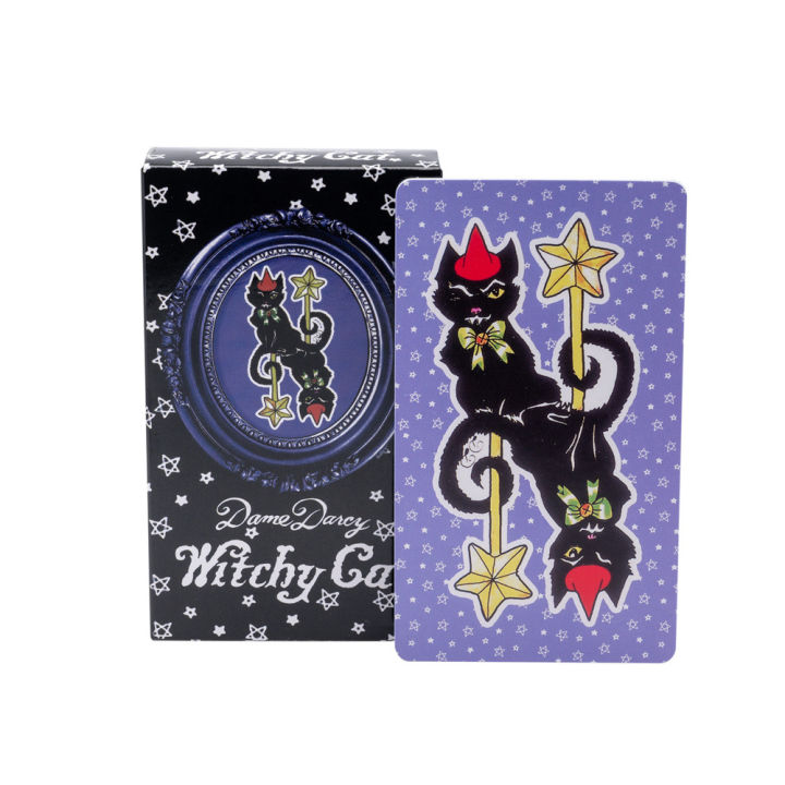 witchy-cat-ไพ่ทาโรต์-ขนาดใหญ่มาตรฐาน12x7cm-78ไพ่ทาโร่-s-ไพ่ทำนาย-ไพ่ยิปซี-ไพ่ออราเคิล-ไพ่ยิบซี-ไพ่ทาโร่-ไพ่ดูดวง-tarot-card-deck