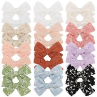 2Pcs/Set Cute Print Flower Bow Hair Clips For Baby Girls Sweet Bowknot Safety Hairpin Barrette Headwear Kids Hair Accessories