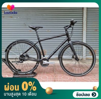 [ผ่อน 0%] จักรยานไฮบริด MERIDA CROSSWAY URBAN 100 2018 สไตล์วินเทจ สี Silk Black (Shiny Black)