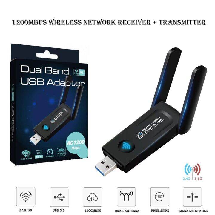 [Hot K] 1200Mbps USB Wifi Wireless Adapter USB3.0 Network Card AP Wifi
