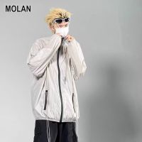 MOLAN เสื้อแจ็กเก็ตผู้ชายชุดกันแดดผู้ชาย: ใหม่ป้องกัน UV,ระบายอากาศ,แจ็คเก็ตน้ำหนักเบา,แจ็คเก็ตป้องกันแสงแดด