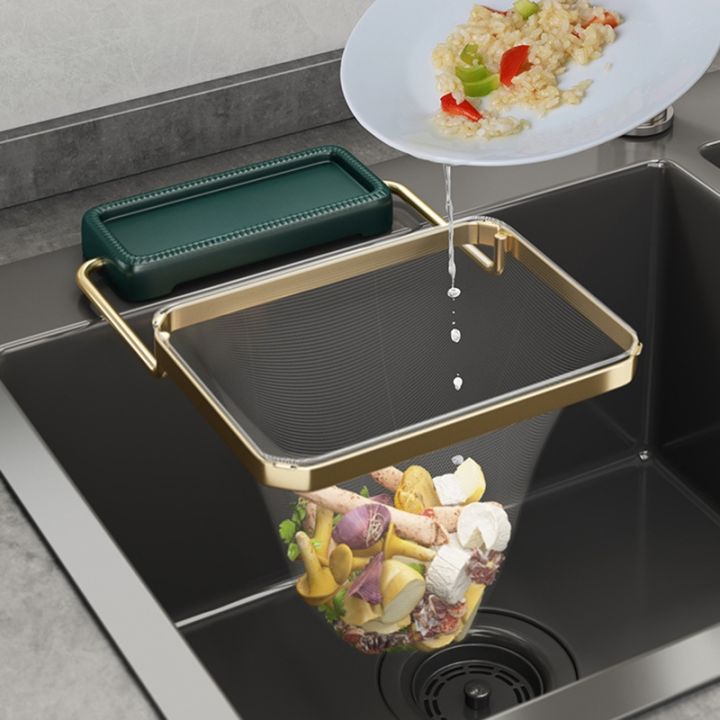 sink-filter-rack-kitchen-foldable-sink-strainer-mesh-bag-stand-waste-garbage-net-shelf-anti-clogging-disposable-garbage-mesh-bag