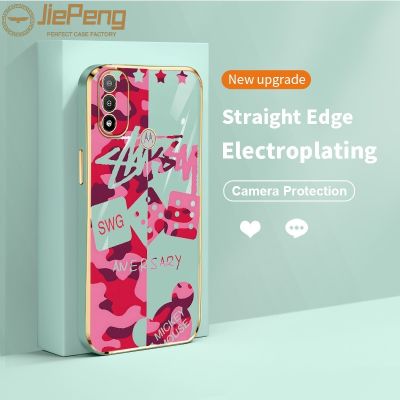JiePeng สำหรับ Motorola Moto E20 E6s 2020ขอบ20หรูหราสีชมพูมิกกี้ลูกเต๋ากันชนนุ่มป้องกันกรณีโทรศัพท์