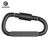 D-แหวนล็อคคลิป Carabiner แขวนตะขอหัวเข็มขัดกีฬากลางแจ้ง EDC เครื่องมือ