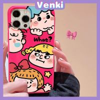 VENKI - iPhone Case For 14 Series TPU Soft Case Glossy Pink Candy Case Camera Protection Shockproof Cute Cartoon For iPhone 14 13 12 11 Plus Pro Max 7 Plus X XR