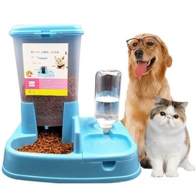 🥰ส่งฟรี เครื่องให้อาหารและน้ำอัตโนมัติ เครื่องให้อาหารแมว สุนัข เครื่องให้อาหารสัตว์
