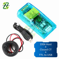 AC 80-260V 10-100A Digital Multifunction Meter Watt Power Volt Amp Current Test Module Line Tester With TTL To USB Cable