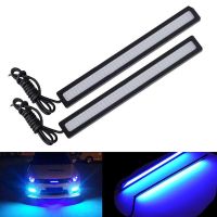 【CW】1PCS Waterproof DC 12V 17cm Blue Super Bright LED Car COB Lights DRL Fog Driving Running Lamp