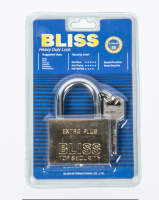 BLISS แม่กุญแจล็อค พร้อมลูกกุญแจ 3 ดอก 50B สีเหลือง (Y)