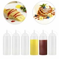 240/500ml Oil Ketchup Salad Storage Container/ Kitchen Empty Plastic Squeeze Bottle/ Condiment Dispenser with Twist Cap