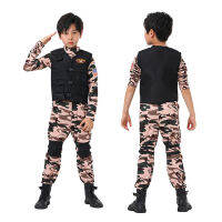 Navy Seals กองกำลังพิเศษชุดเสื้อกั๊ก Camouflage ปลอมตัวฮาโลวีนเครื่องแต่งกายสำหรับเด็กคอสเพลย์อะนิเมะบทบาทเล่นชุด Carnival