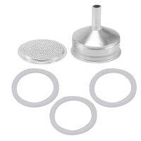 3-Cup Moka Coffee Machine Replacement Funnel Kits Compatible for Moka Express,with Aluminum Replacement Funnel