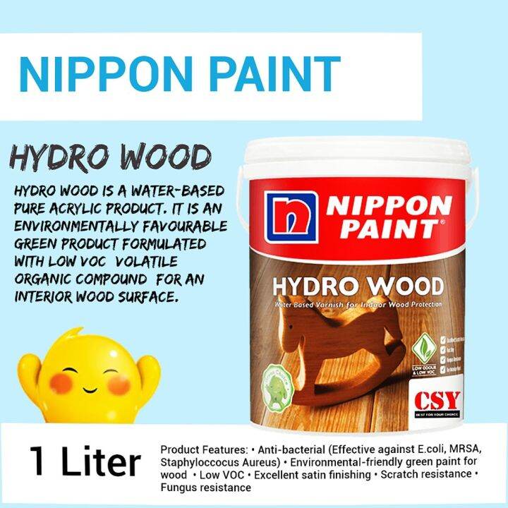 NIPPON PAINT Hydro Wood 1 Liter (Satin) Lazada