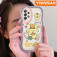 YIWESAN เคสปลอกสำหรับ Samsung Galaxy A52s 5G A52 4G A52 5G ลายการ์ตูนน่ารัก Pom Pom Purin สร้างสรรค์สีสันสดใสเส้นขอบเคสโทรศัพท์แบบใสป้องกันเลนส์กล้องเคสซิลิโคนกันกระแทกเคสนิ่มโปร่งใส