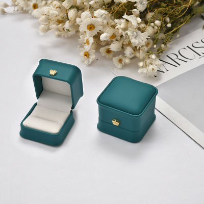 For Display Earrings Case Jewelry Leather Wedding Boxes Proposal Ring Couple