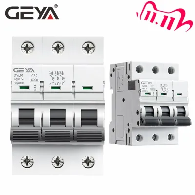 【✴COD✴】 quan59258258 Geya Gym9 6ka 3P Mini Disyuntor ราง Din 6a เบรกเกอร์10a 16a 25a 32a 40a 50a 63a Ac Type 400V