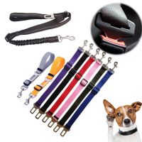 Pet Supplies Car Seat Belt Dog Seat Belt Dog Leash Vehicle Belt Adjustable Cushioning Elastic Reflective Safety Rope for Dog Cat Collars