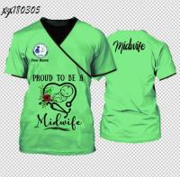 midwife Personalized name 3D shirt, midwife