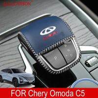 สำหรับ Chery Omoda C5 5 FX 2022 2023ฝาครอบคันเกียร์กล่องเกียร์ลูกบิดจำแลงที่จับปลอกคอติดเปลี่ยนอุปกรณ์เสริมรถยนต์ร้านทำผม