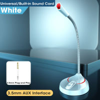 3.5mm Studio Microphone Speech Mic Stand Holder USB Desktop Microphone Mini Notebook Computer for PC Loud Speaker