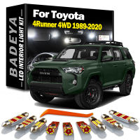 BADEYA Canbus อุปกรณ์เสริมในรถยนต์สำหรับโตโยต้า4Runner 4WD 1989-2020ยานพาหนะ LED ภายในโดมแผนที่แสงชุดลำต้นโคมไฟป้ายทะเบียน