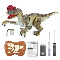 (ร้อน) ไฟฟ้าไดโนเสาร์ของเล่นจำลอง RC Dino เดิน VelociRaptor คำรามการควบคุมระยะไกลไดโนเสาร์ของเล่นเด็กของขวัญวันเกิด P31B