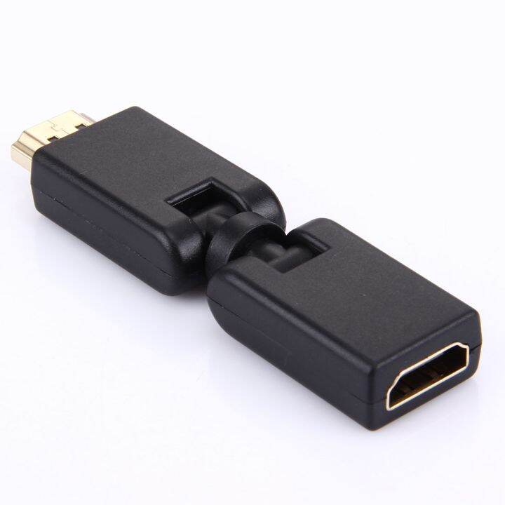 hdmi-อะแดปเตอร์หมุน360องศาตัวผู้เป็นตัวเมีย19พิน-ชุบทอง