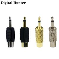 【DT】 hot  Digital Hunter 1Pcs Metal Alloys Stereo Mono 3.5mm Male Plug to RCA Connector Female Jack Adapter Audio Video Cable Terminal