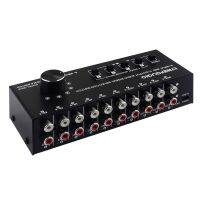 6 In 4 Out RCA Audio Switcher Signal Selector กระจายการควบคุมสวิตช์อุปกรณ์