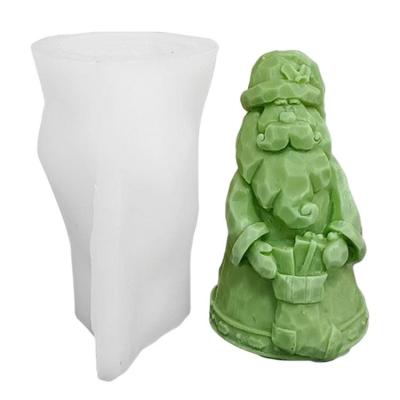 Santa Candle Mold 3D Santa Claus Mould Epoxy Resin Casting Mould for Making Beeswax Wax Plaster Scented Candle gently