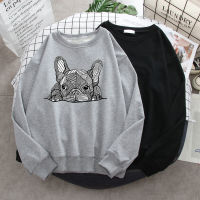 French Bulldog Hoodies 2021 Women Oversized Kawaii Dog Sweatshirts Female Funny Graphic Pullovers Uni Casual O-Neck Hoodie