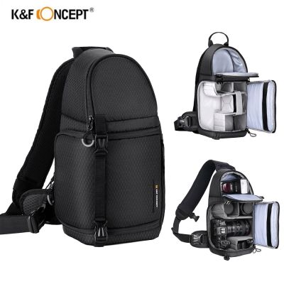 K &amp; F กระเป๋าเป้สะพายหลังอเนกประสงค์กระเป๋ากล้องไหล่เดี่ยวแบบพกพา,กระเป๋าใส่เลนส์ DSLR สำหรับถ่ายภาพกันน้ำ