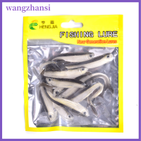 Wangzhansi 10ชิ้น80มม. Umpan Pancing Lembut Minnow น้ำเค็มน้ำจืดหนอนเหยื่อปลอม