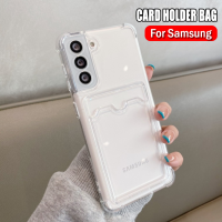 กระเป๋าใส่บัตรClear เคสโทรศัพท์ สำหรับ Samsung A12 A13 A51 A11 A10 A31 A52 A52S A23 A50 A50S A30S A30 A20 M40S A21S A32 Lite A325 A72 A32 S20 FE A22 A22S S22 S30 S21 S23 Plus Note 20 Ultra A53 A33 A73 A03 A04S A54 A34 A04e 4G 5G เคสฝาหลังใส