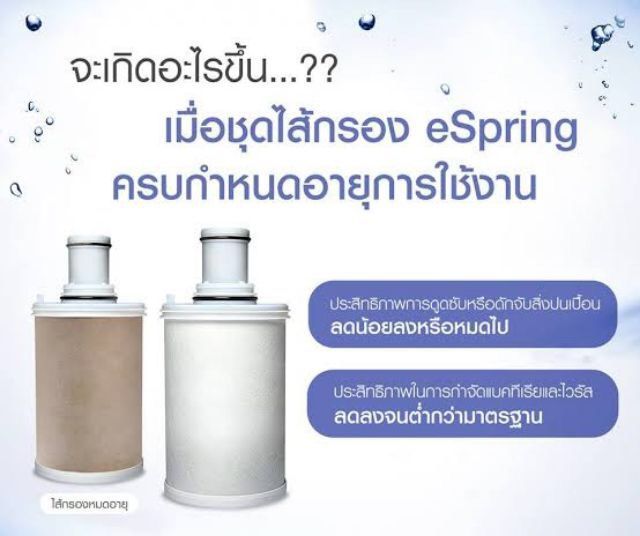 amwayของแท้100-ฉลากไทยหิ้วเอง-ชุดไส้กรองคาร์บอนกัมมันต์และหลอดอุลตร้าไวโอเล็ท-สำหรับรุ่นespring-ชุดไส้กรองน้ำอีสปริง